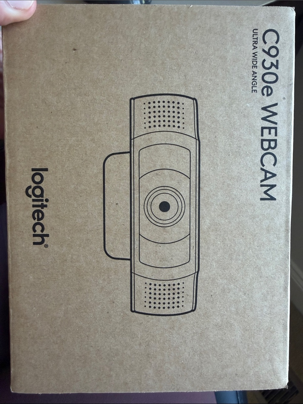 Logitech C930e Webcam Cardboard Packaging - Brown